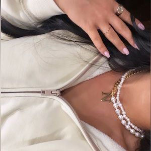 Joolz by Martha Calvo Pearl + Chain Initial Necklace in Gold